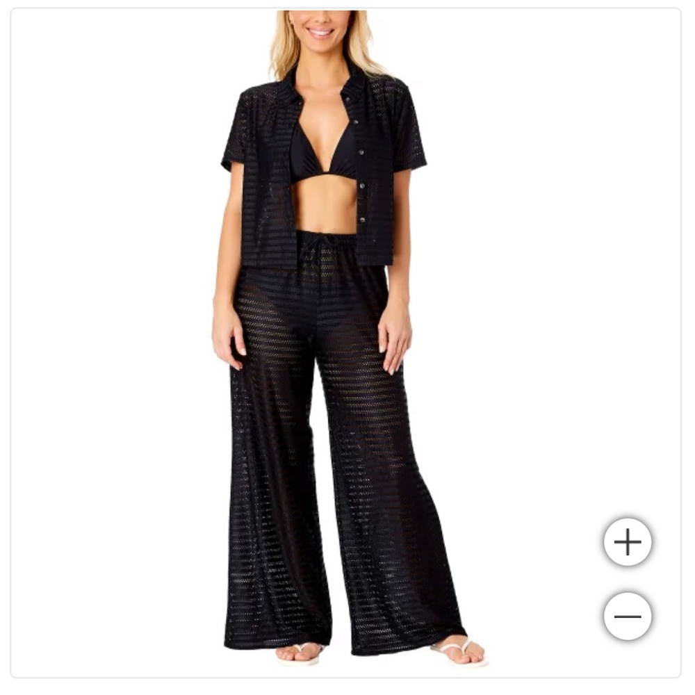 Hurley Black Women's Swim Coverup Set Small